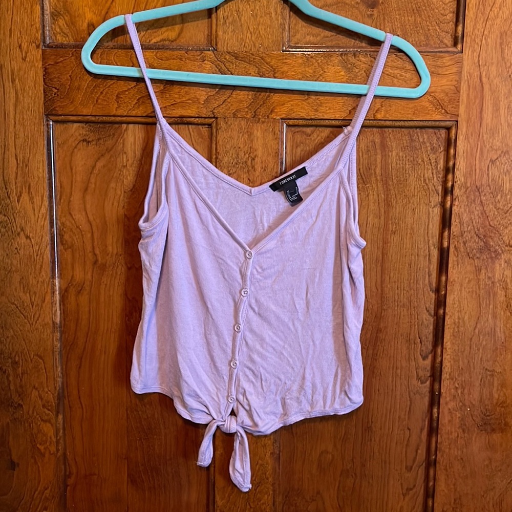 Lilac Cropped Tank Top